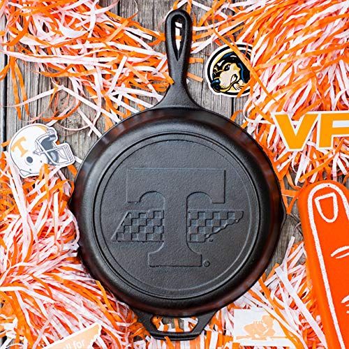 롯지 [아마존베스트]Lodge Cast Iron 10.25 inches University of Tennessee Skillet. Ergonomic, Heat Treated, and Pre-Seasoned Cast Iron Skillet with Assist Handle (Made in the USA)