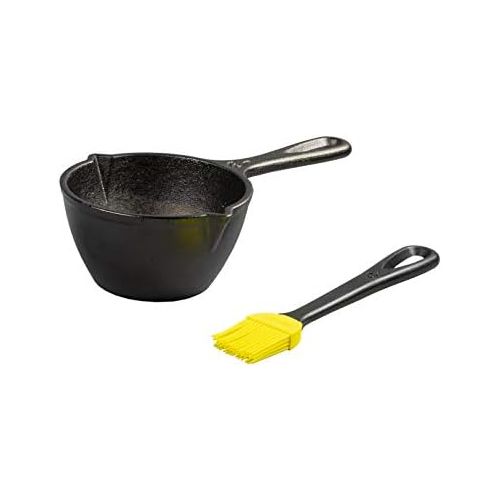 롯지 [아마존베스트]Lodge LMPB21 Cast Iron Silicone Brush Melting Pot, 15.2 oz, Black