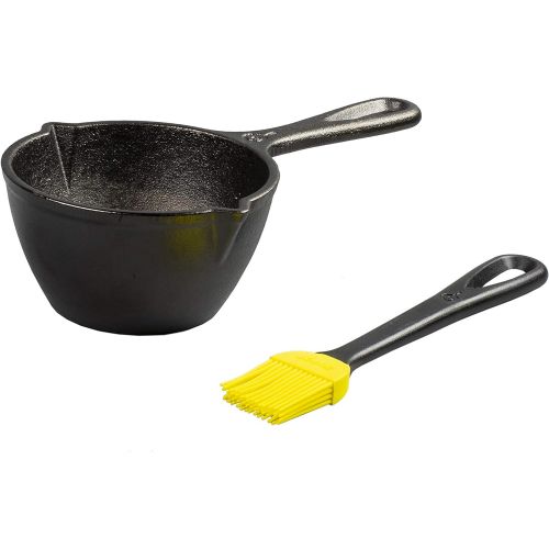 롯지 [아마존베스트]Lodge LMPB21 Cast Iron Silicone Brush Melting Pot, 15.2 oz, Black
