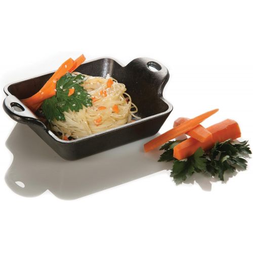 롯지 [아마존베스트]Lodge Cast Iron 10 Ounce Square Mini Server, Set of 4