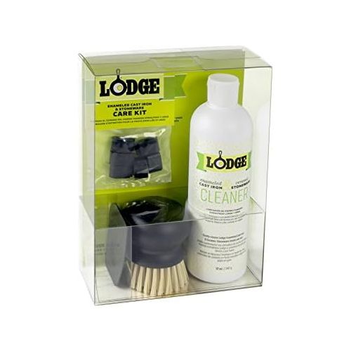 롯지 [아마존베스트]Lodge Enameled Cast Iron & Ceramic Stoneware Care Kit (Acrylic Box)