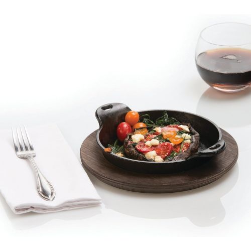 롯지 [아마존베스트]Lodge Heat-Treated Cast Iron 14 Ounce Round Mini Server, Set of 4