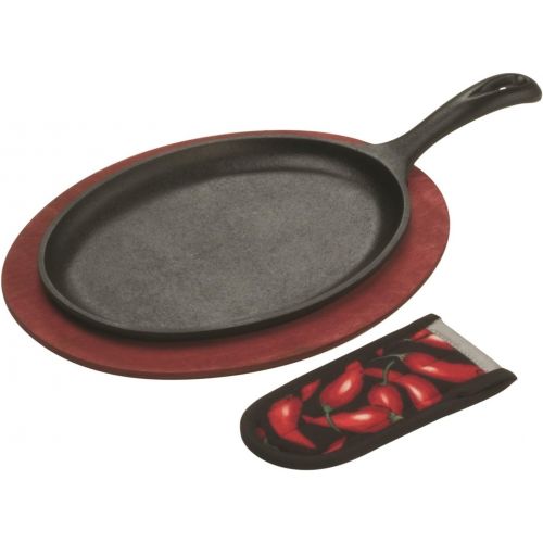 롯지 [아마존베스트]Lodge LFSR3 Cast Iron Fajita Set, Pre-Seasoned