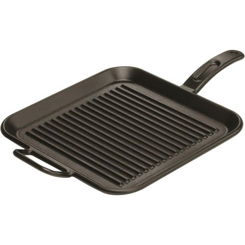 롯지 [아마존베스트]Lodge 12 Inch Square Cast Iron Grill Pan. Ribbed 12-Inch Square Cast Iron Grill Pan with Dual Handles.