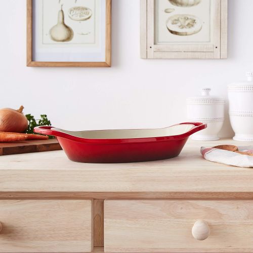 롯지 [아마존베스트]Lodge EC2C43 Oval casserole, 2 Quart, Red