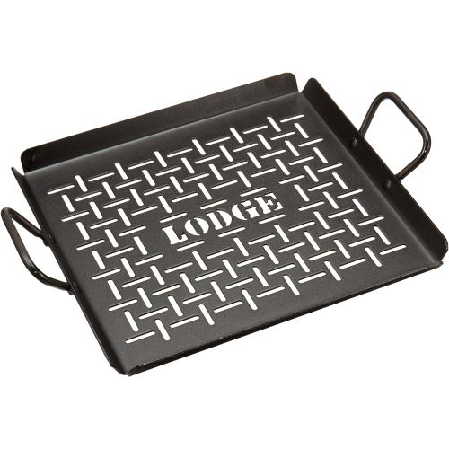 롯지 [아마존베스트]Lodge CRSGP12 Carbon Steel Grilling Pan, Pre-Seasoned, 12-inch