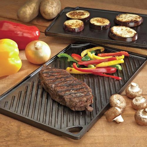 롯지 [아마존베스트]Lodge Cast Iron Reversible Grill/Griddle, LDP3, 16.75 x 9.5