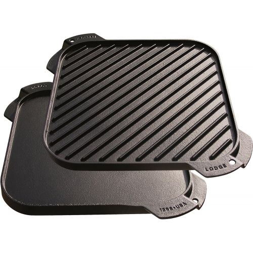 롯지 [아마존베스트]Lodge LSRG3 Cast Iron Single-Burner Reversible Grill/Griddle, 10.5-inch