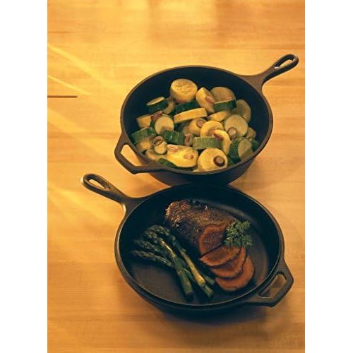 롯지 [아마존베스트]Lodge 3 Quart Cast Iron Combo Cooker. Pre-seasoned Cast Iron Skillet, Fryer, Dutch Oven, and Convertible Skillet/Griddle Lid