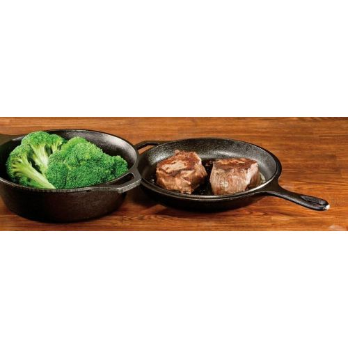 롯지 [아마존베스트]Lodge 3 Quart Cast Iron Combo Cooker. Pre-seasoned Cast Iron Skillet, Fryer, Dutch Oven, and Convertible Skillet/Griddle Lid