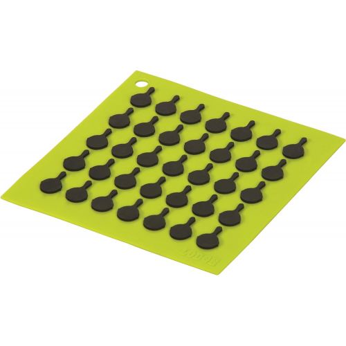 롯지 [아마존베스트]Lodge AS7S51 Silicone Square Trivet with Black Logo Skillets, Green