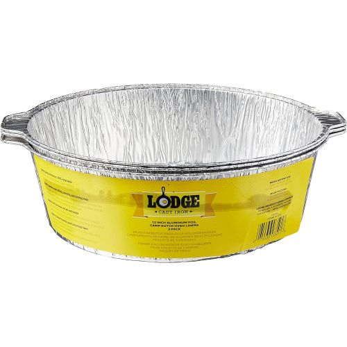 롯지 [아마존베스트]Lodge A12F3 12-Inch Aluminum Foil Dutch Oven Liners 3-Pack Silver