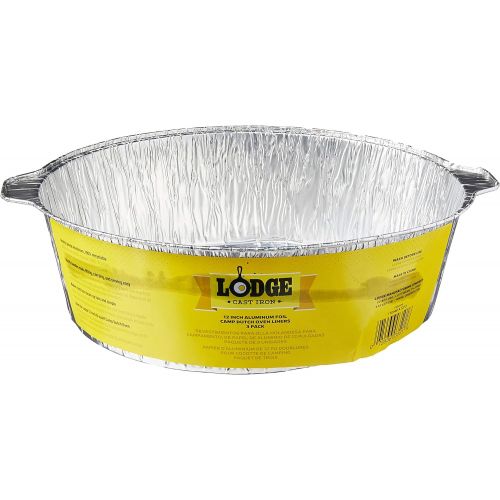 롯지 [아마존베스트]Lodge A12F3 12-Inch Aluminum Foil Dutch Oven Liners 3-Pack Silver