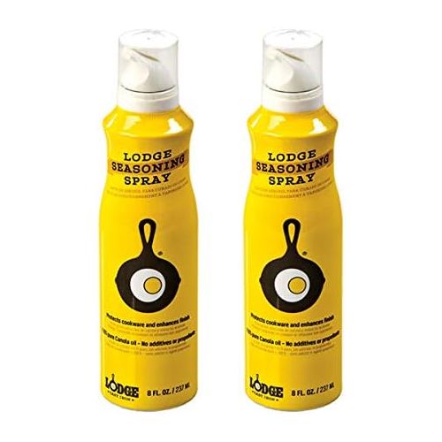 롯지 [아마존베스트]Lodge Canola Oil 8 Ounce Seasoning Spray, Set of 2