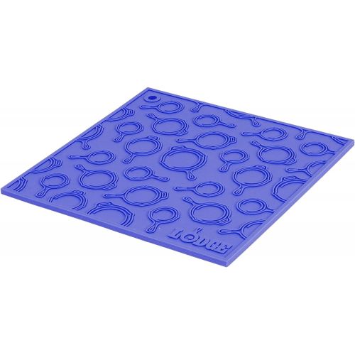 롯지 [아마존베스트]Lodge AS7SKT31 Square Silicone Skillet Trivet, 7, Blue