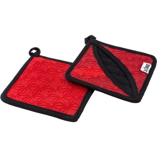 롯지 [아마존베스트]Lodge Manufacturing Company ASFPH41 trivet/potholder, Red/Black