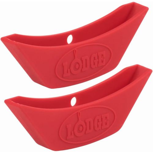 롯지 [아마존베스트]Lodge ASAHH41 Silicone Assist Handle Holder, Red (2-Pack)