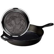 [아마존베스트]Lodge Seasoned Cast Iron Buffalo Nickel Skillet - 10.25 Inch Collectible Iconic Frying Pan