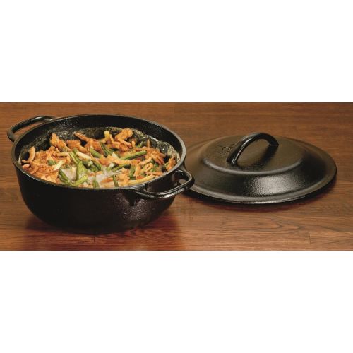 롯지 [아마존베스트]Lodge 2 Quart Cast Iron Dutch Oven. Pre-seasoned Pot with Lid for Cooking, Basting, or Baking