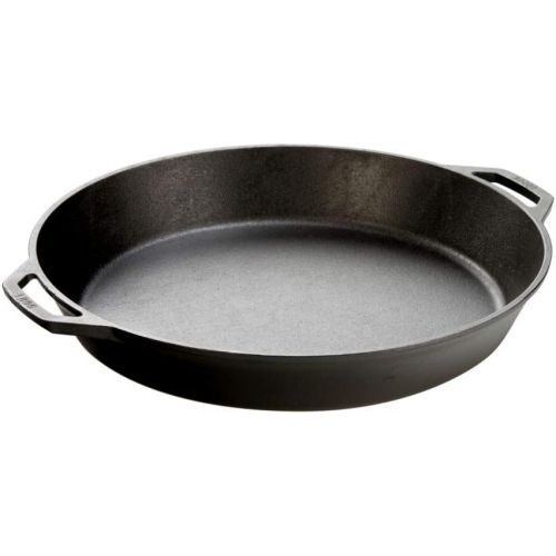 롯지 [아마존베스트]Lodge Seasoned Cast Iron Skillet with 2 Loop Handles - 17 Inch Ergonomic Frying Pan