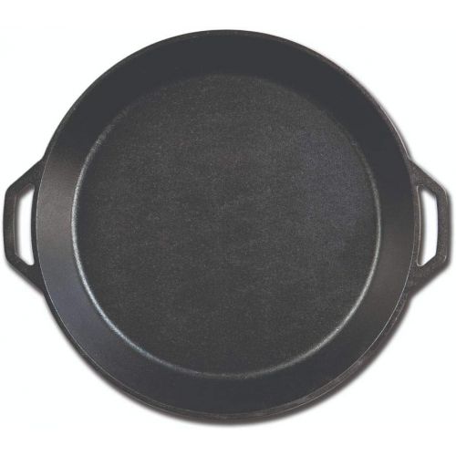 롯지 [아마존베스트]Lodge Seasoned Cast Iron Skillet with 2 Loop Handles - 17 Inch Ergonomic Frying Pan