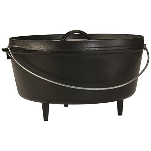 롯지 [아마존베스트]Lodge L14DCO3 Deep Camp Dutch Oven, 10 Qt ,Black