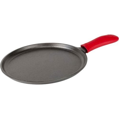 롯지 Lodge Cast Iron Griddle and Hot Handle Holder, 10.5, Black/Red