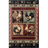 Rooster Style Runner Area Rug Lodge L-379 (2 feet 2 inch X 7 feet 2inches)