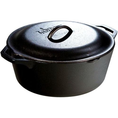 롯지 Lodge Logic L10DOL3 7 Quart Cast Iron Self Basting Dutch Oven