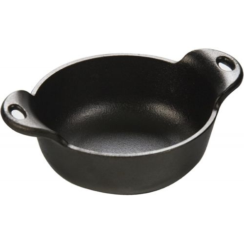 롯지 Lodge HMSB Heat Enhanced and Seasoned Cast Iron Mini Serving Bowl, 12-Ounce