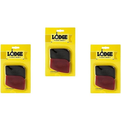 롯지 Lodge Polycarbonate Red and Black Pan Scraper, Set of 6