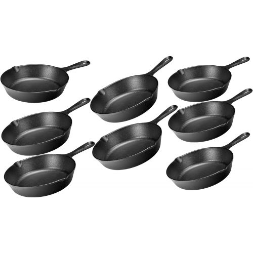 롯지 Lodge LMS3 Miniature Skillet,Black 3.5-inch - Pack of 8