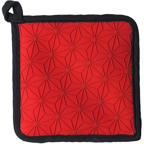 롯지 Lodge Manufacturing Company ASFPH41 trivet/potholder, 1 Count, Red/Black