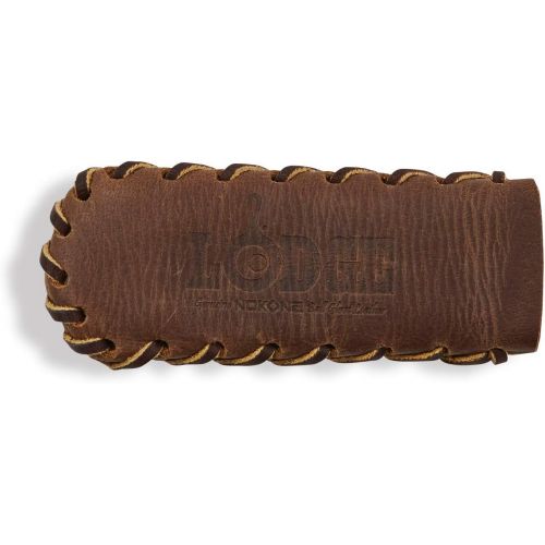 롯지 Lodge ALHHSS85 Nokona Leather Hot Handle Holder, Spiral Stitched, Coffee