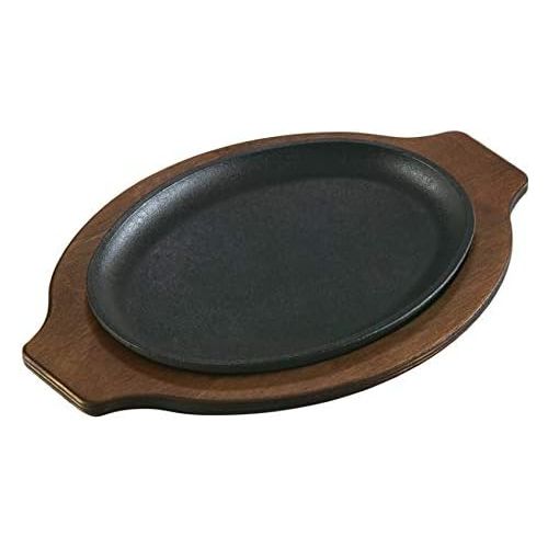 롯지 Lodge Cast Iron Handleless Oval Serving Griddle - 6 per case.