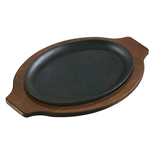 롯지 Lodge Cast Iron Handleless Oval Serving Griddle - 6 per case.