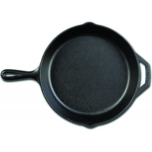 롯지 LODGE Pre-Seasoned Cast Iron Skillet (10.25 inch) with Dishwasher Safe Silicone Egg Ring (4 inch) for Breakfast Sandwiches or Pancakes