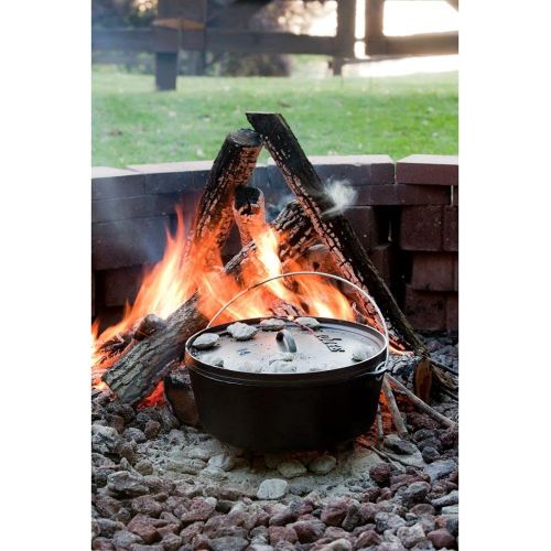 롯지 Lodge L14DCO3 Deep Camp Dutch Oven, 10 Qt ,Black