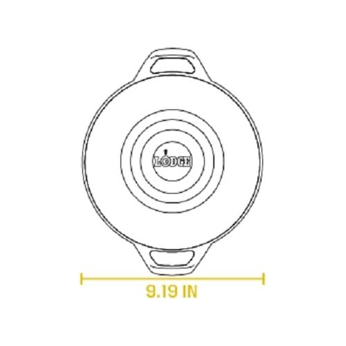 롯지 Lodge 9 Inch Cast Iron Mini Wok w/ Loop Handles