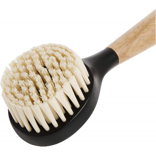 롯지 Lodge 10 Inch Scrub Brush. Cast Iron Scrub Brush with Ergonomic Design and Dense Bristles.