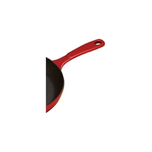 롯지 Lodge EC11S43 Enameled Cast Iron Skillet, 11-inch, Red