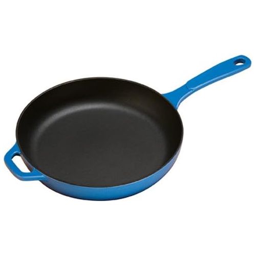 롯지 Lodge EC11S33 Enameled Cast Iron Skillet, 11-inch, Caribbean Blue