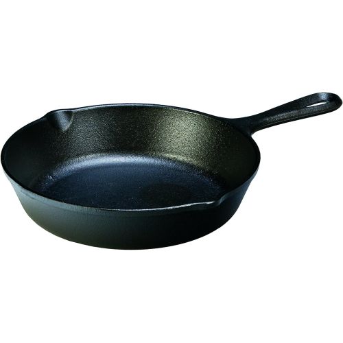 롯지 Lodge Seasoned Cast Iron Cookware Set - Square Grill Pan with Square Tempered Glass Lid (10.5 Inch)