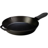 Lodge Seasoned Cast Iron Skillet with Hot Handle Holder - 12 inch Cast Iron Frying Pan with Silicone Hot Handle Holder (BLACK)