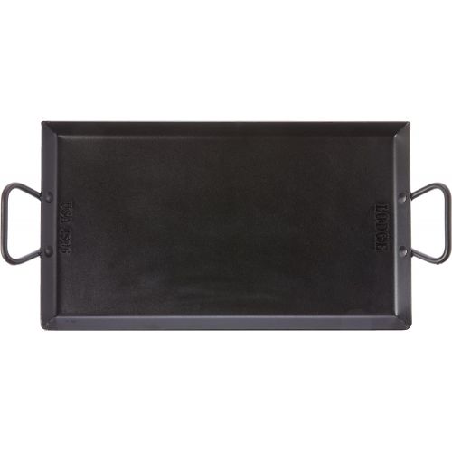 롯지 Lodge Carbon Steel Griddle, Pre-Seasoned, 18-inch , Black