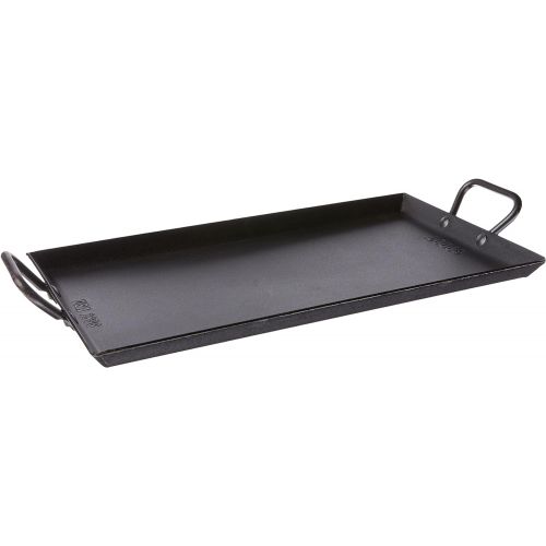 롯지 Lodge Carbon Steel Griddle, Pre-Seasoned, 18-inch , Black