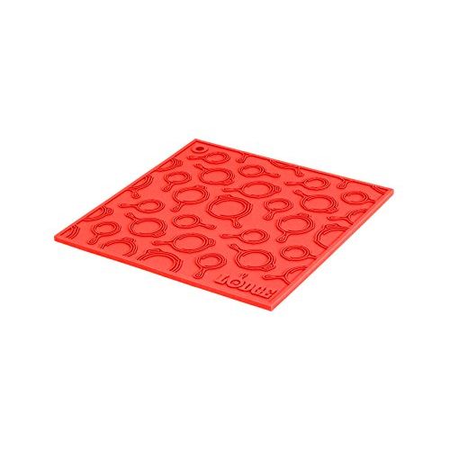 롯지 Lodge Square Silicone Skillet Trivet, 7in, Red