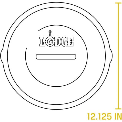 롯지 Lodge 12 Inch Cast Iron Lid. Classic 12-Inch Cast Iron Cover Lid with Handle and Interior Basting Tips.