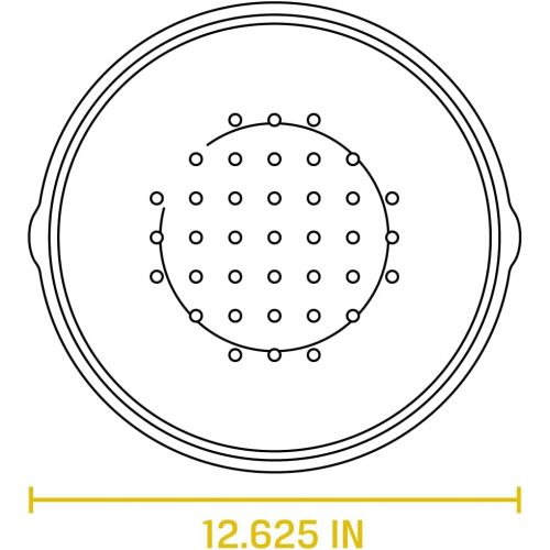 롯지 Lodge 12 Inch Cast Iron Lid. Classic 12-Inch Cast Iron Cover Lid with Handle and Interior Basting Tips.