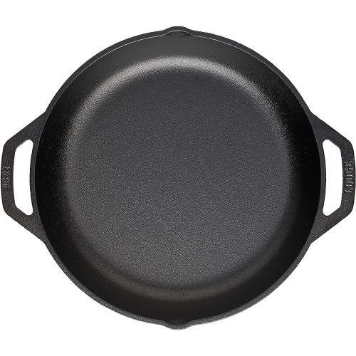 롯지 Lodge Seasoned Cast Iron 12 Inch Everyday Pan with Tempered Glass Lid, Black, 1 EA